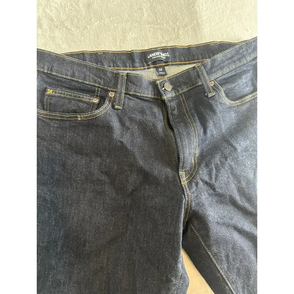 Lands’ End Men’s 5 Pocket Denim Jeans – Traditional Fit – Size 35